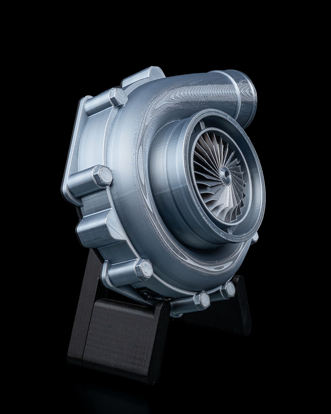 Turbo Görünümlü Duvar Lambası yan profil, 3D baskı katman detayı