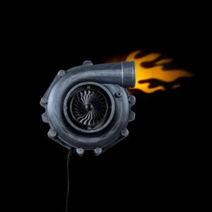 Turbo Görünümlü Duvar Lambası, duvarda alev efektli LED ışıkla