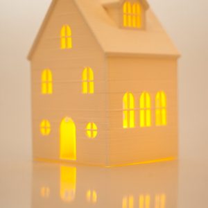 Büyülü Kış Köyü Ev Seti (5 Parça) - LED Tealightlı Yılbaşı Dekorasyonu