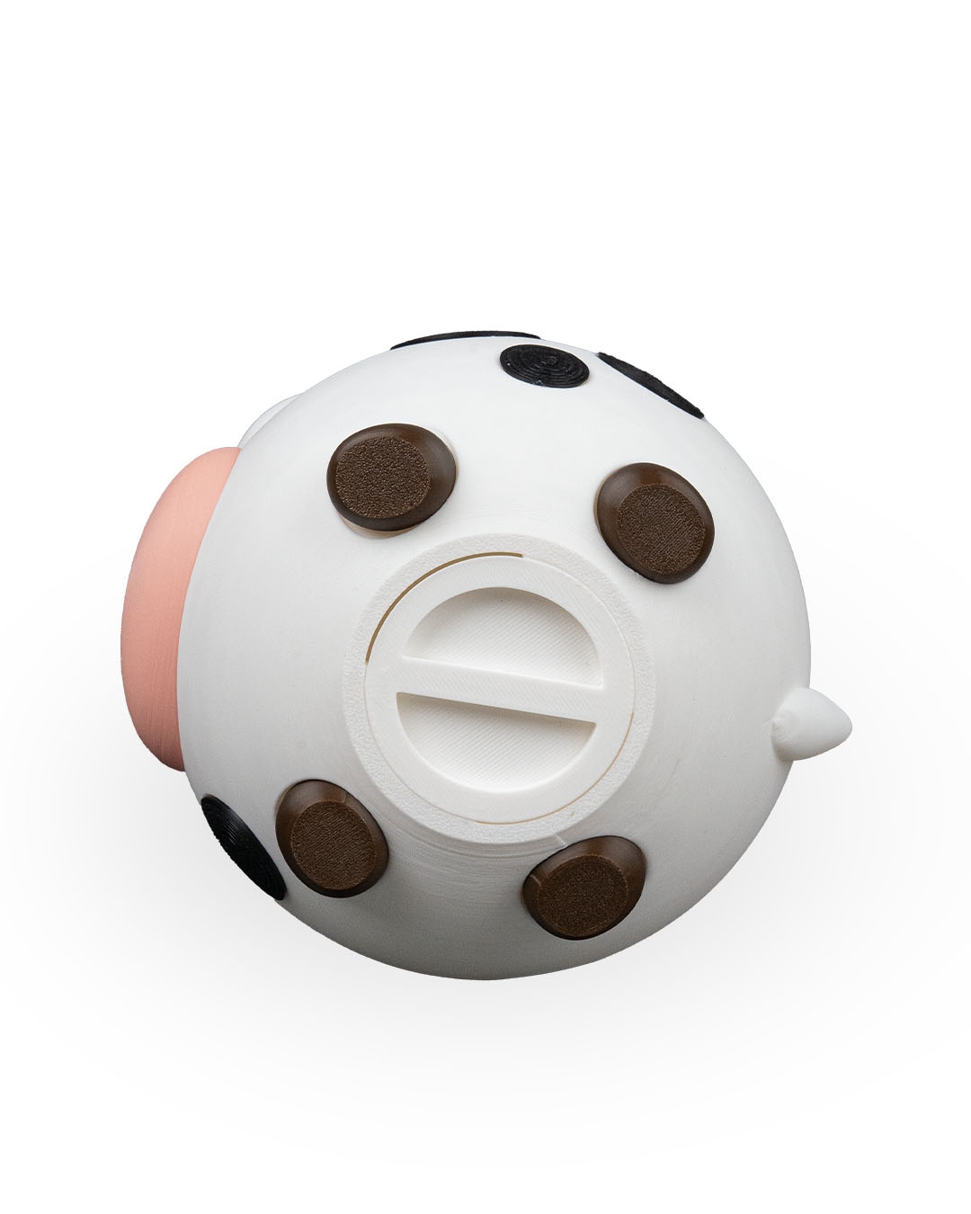 3D baskı PLA malzeme beyaz siyah benekli sevimli inek kumbara 13cm